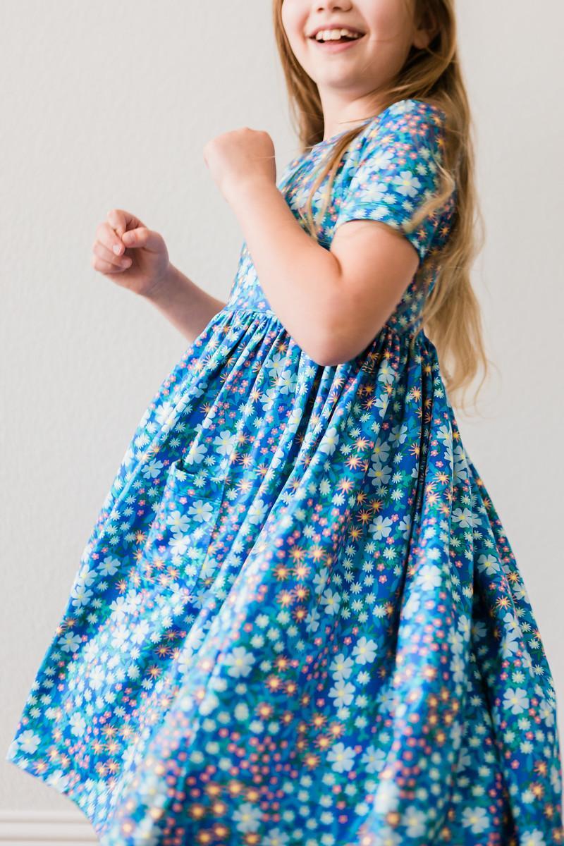 Mila & Rose ® Spring Fling S/S Pocket Twirl Dress — detail close-up