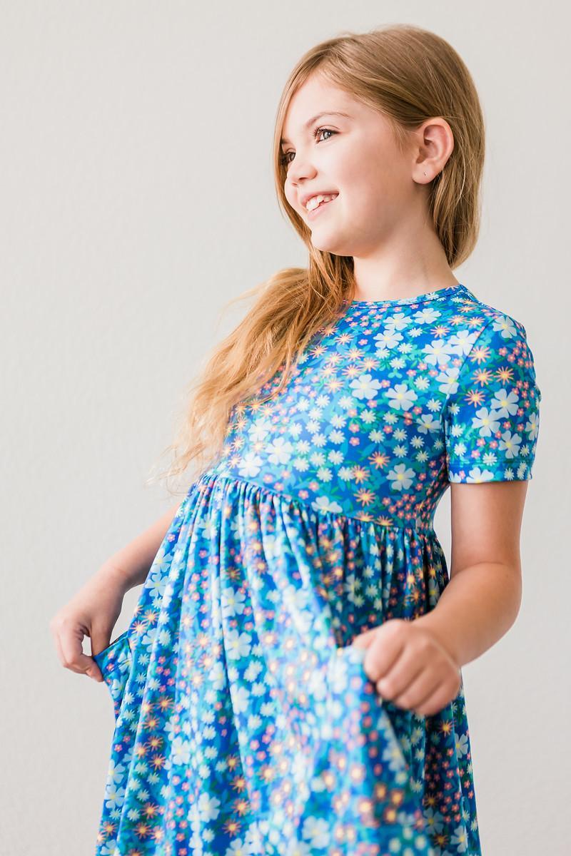 Mila & Rose ® Spring Fling S/S Pocket Twirl Dress — side view