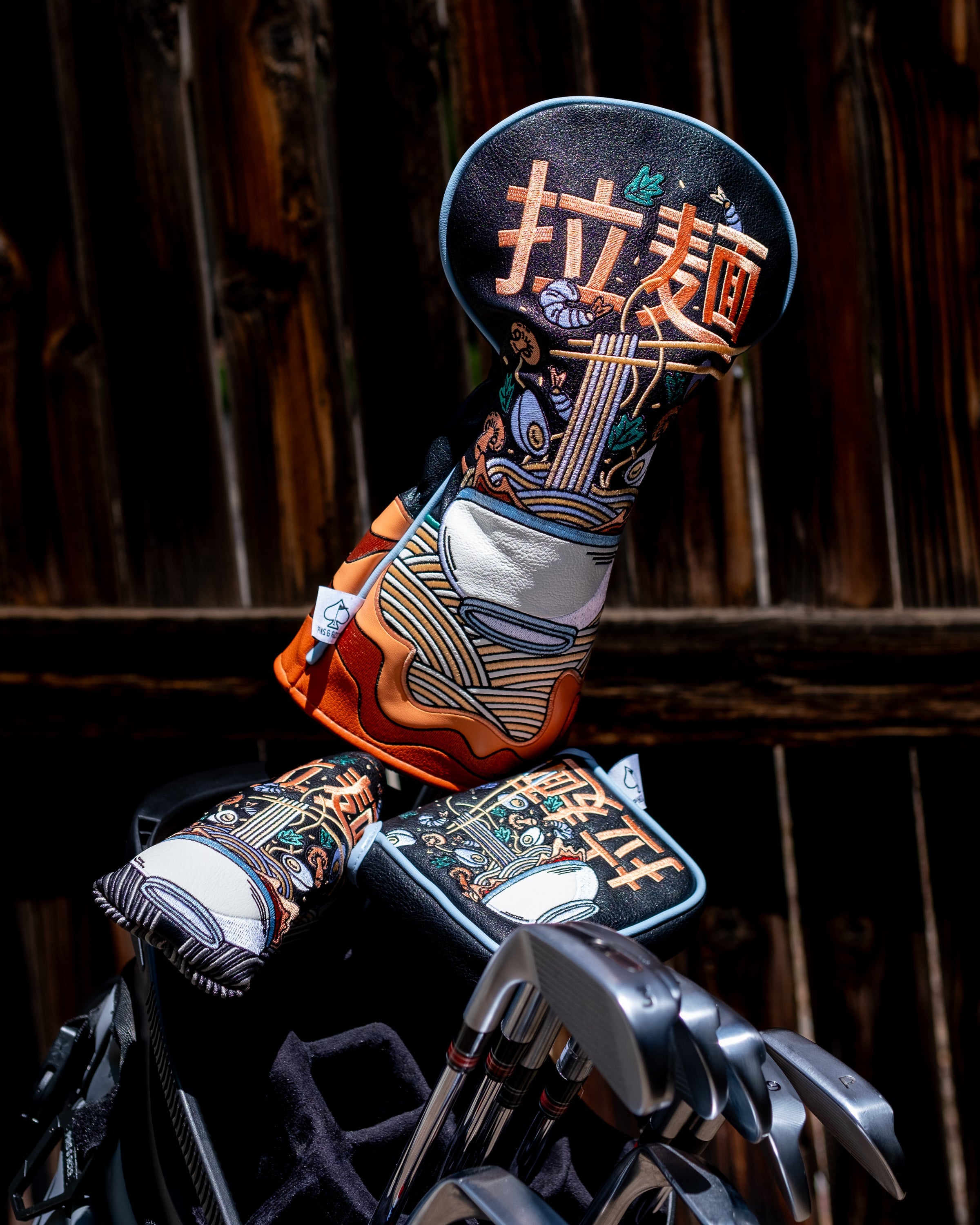 Pins and Aces Ramen - Driver Cover — detail close-up