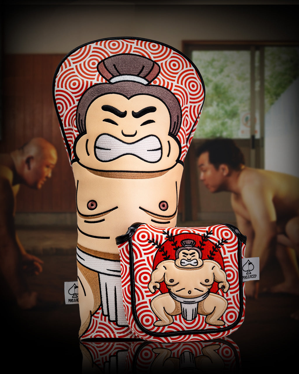 Pins and Aces Sumo - Mallet Putter Cover — detail close-up