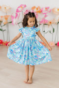 Mila & Rose ® Springtime Splendor Flutter Sleeve Twirl Dress — main product shot