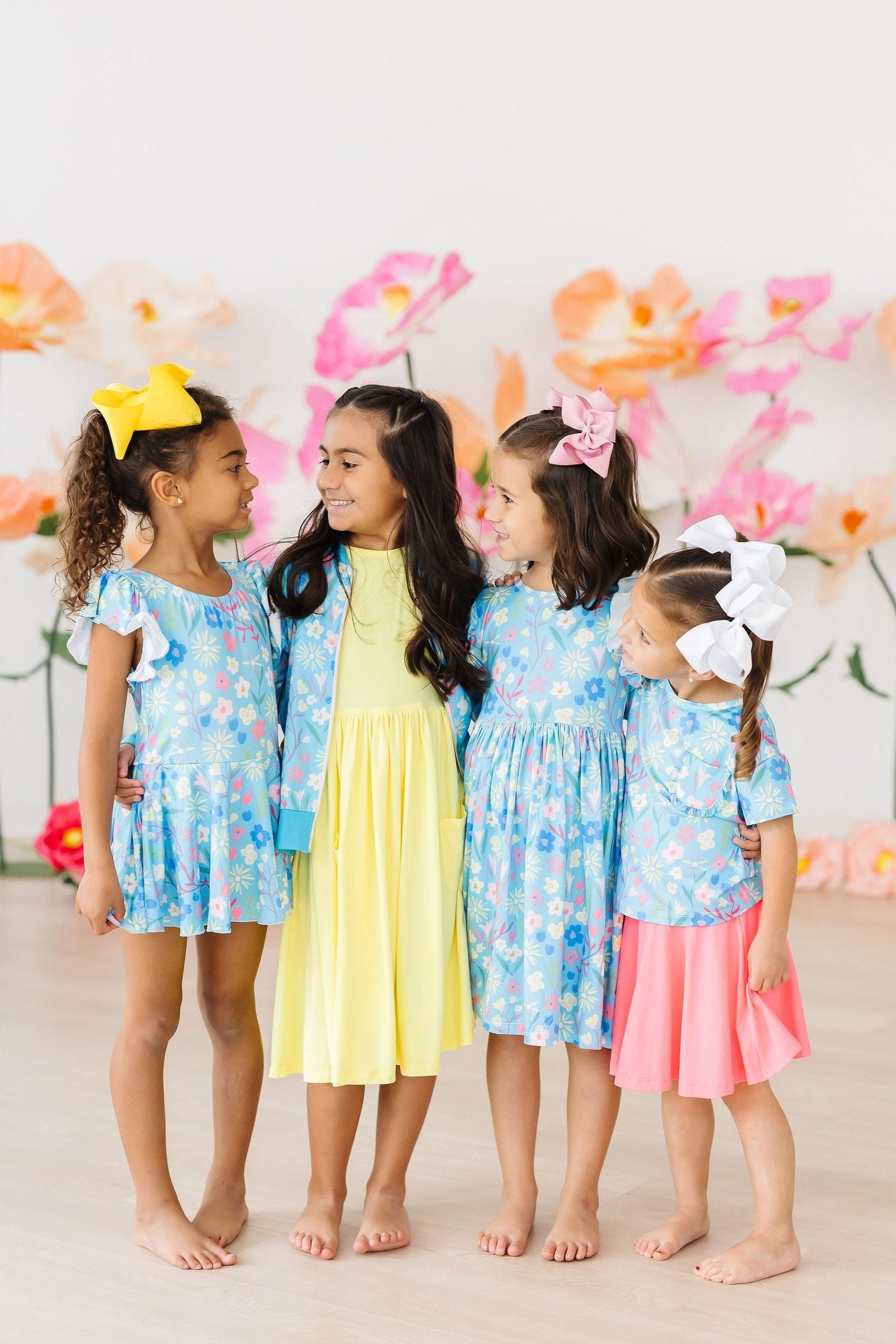 Mila & Rose ® Springtime Splendor S/S Twirl Leotard — detail close-up