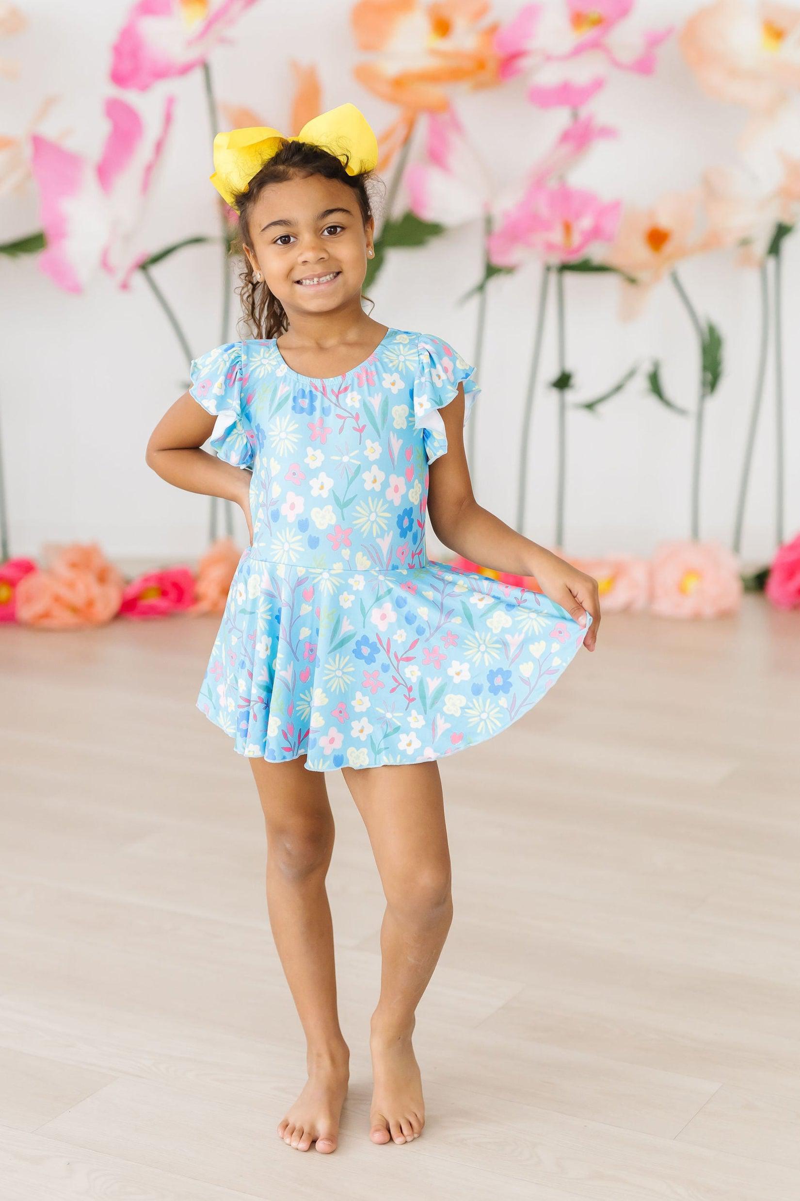 Mila & Rose ® Springtime Splendor S/S Twirl Leotard — lifestyle context