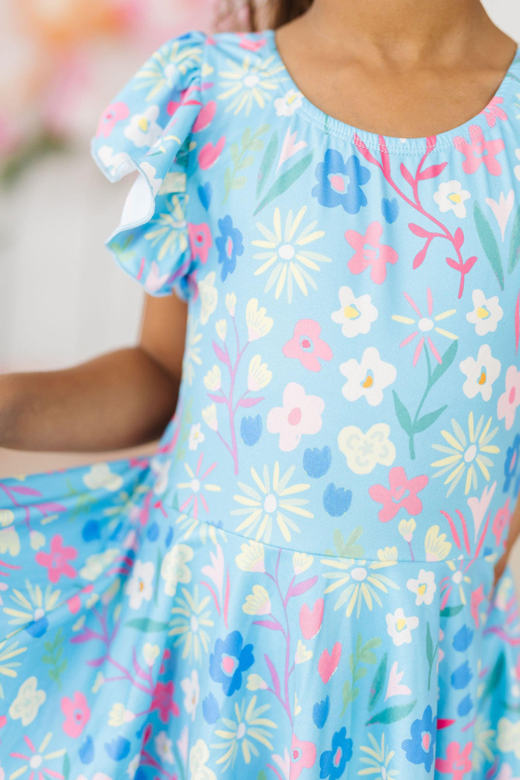 Mila & Rose ® Springtime Splendor S/S Twirl Leotard — side view