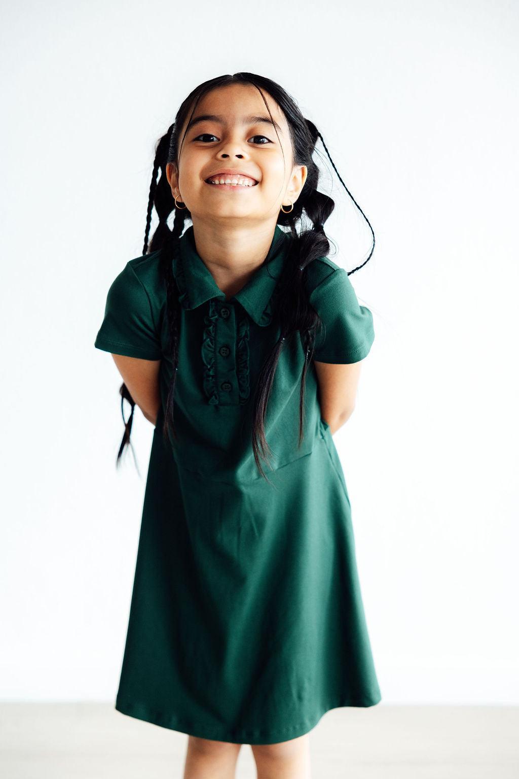 Mila & Rose ® Spruce S/S Polo Dress — side view
