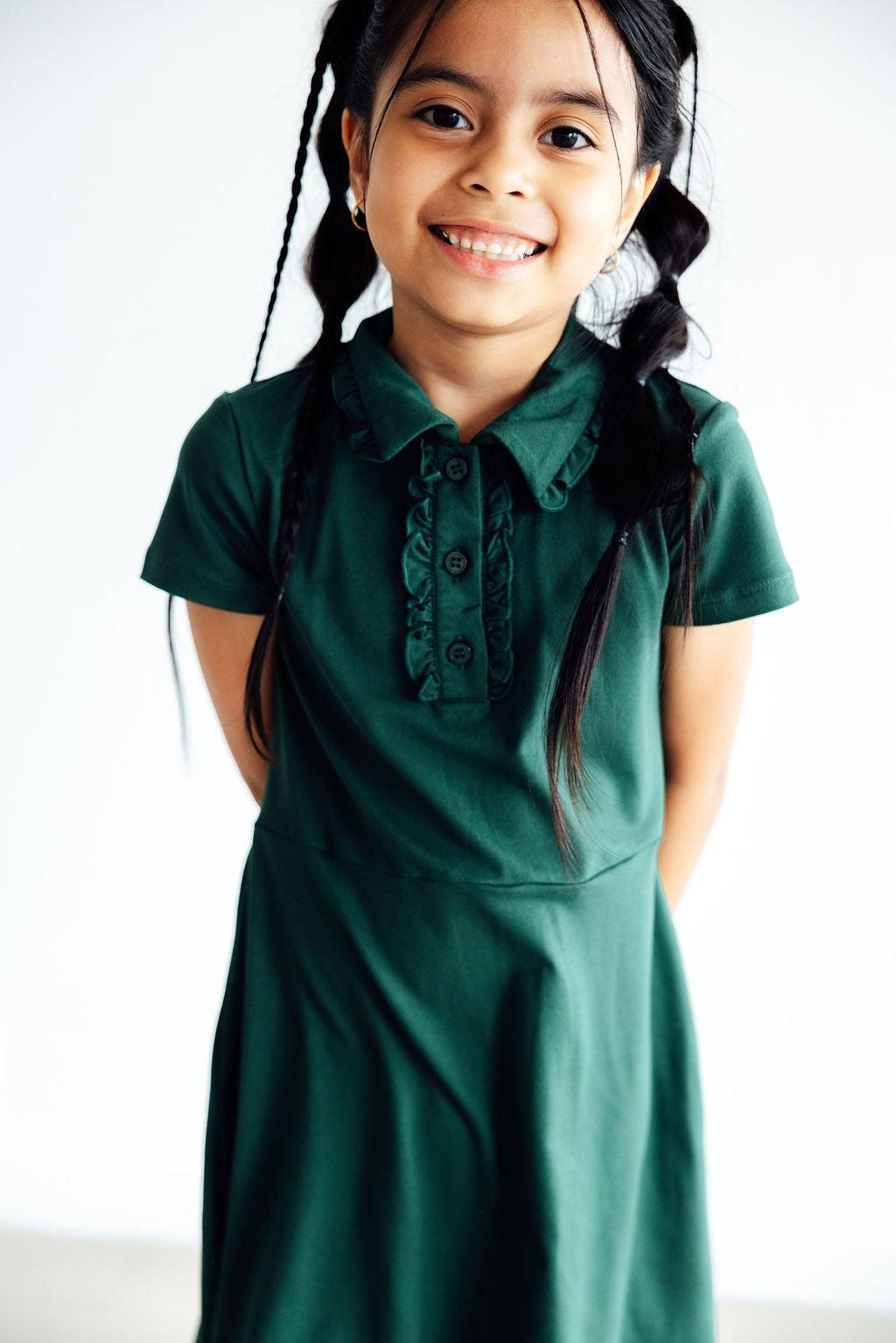 Mila & Rose ® Spruce S/S Polo Dress — main product shot