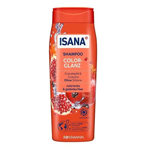 Isana Shampoo for Colored Hair with Pomegranate & Guarana Extracts - Silicone-Free, 10.14 fl oz