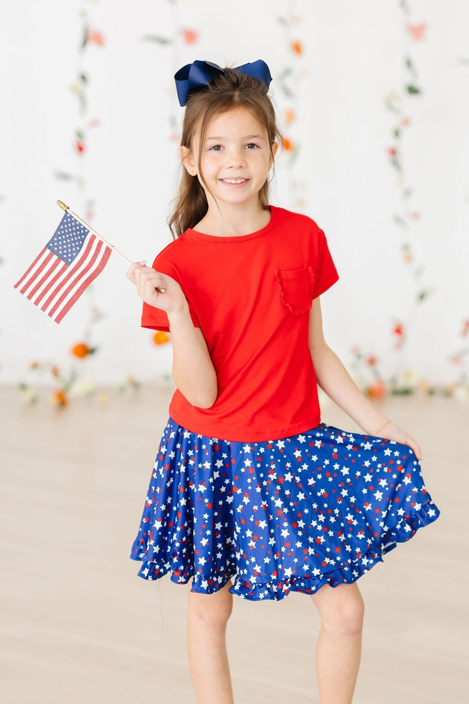 Mila & Rose ® Star Bright Ruffle Twirl Skort — detail close-up