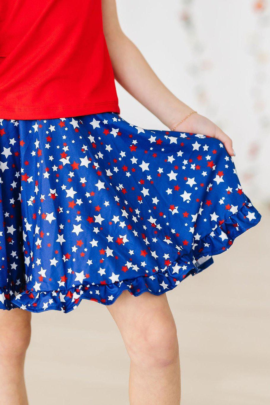 Mila & Rose ® Star Bright Ruffle Twirl Skort — side view