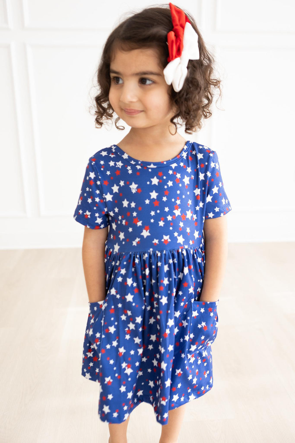 Mila & Rose ® Star Bright S/S Pocket Twirl Dress — back view