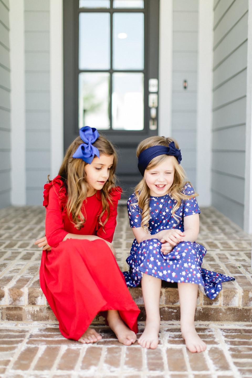 Mila & Rose ® Star Bright S/S Pocket Twirl Dress — in-use photo