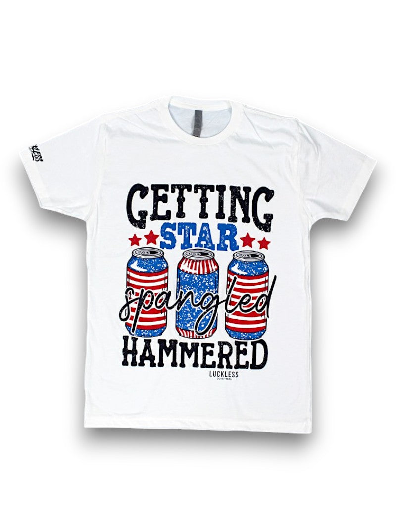 Luckless Outfitters Star Spangled Hammered Tee — main product shot
