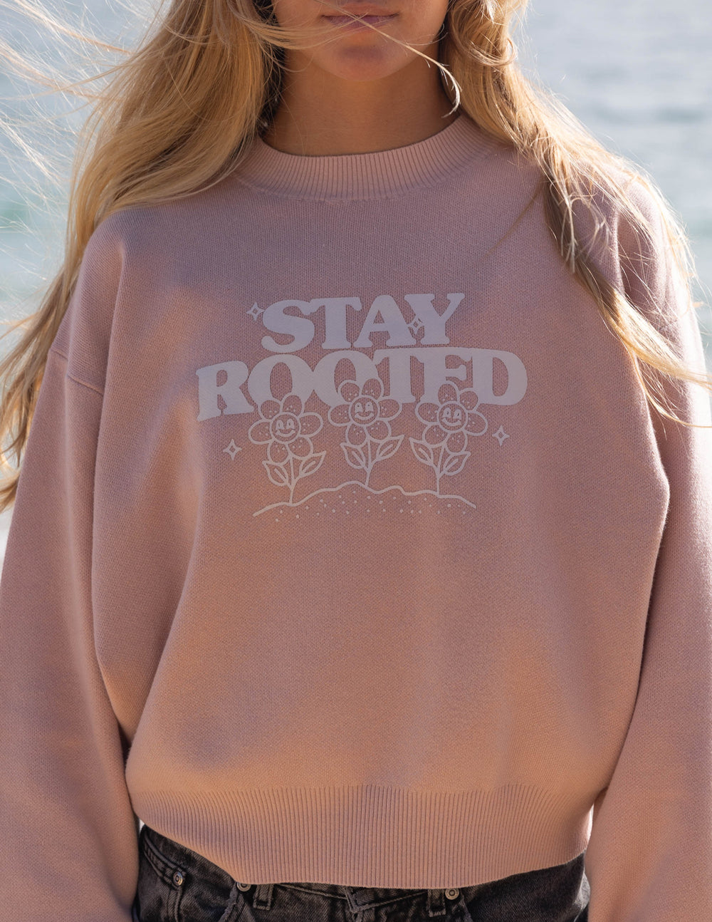 Elevated Faith Stay Rooted Knit Sweater — main product shot