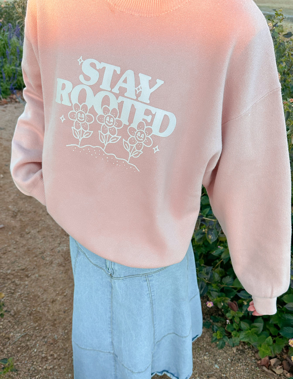 Elevated Faith Stay Rooted Knit Sweater — detail shot 6