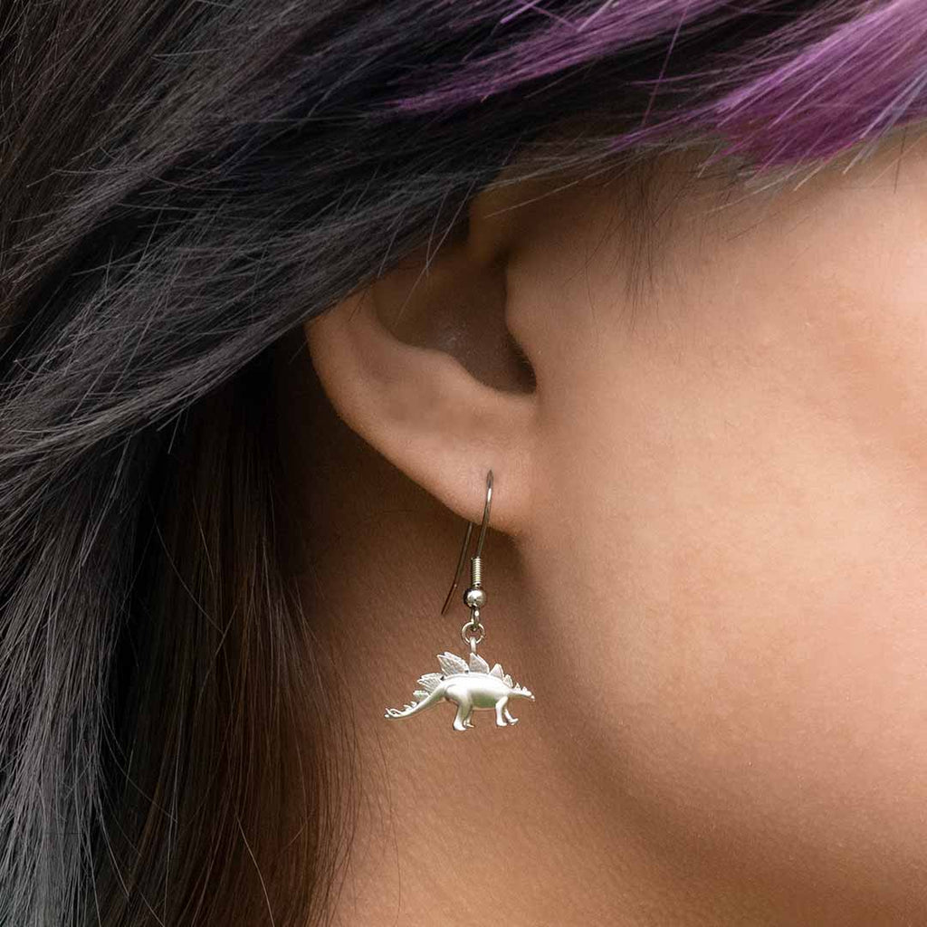 Princess Awesome & Boy Wonder Pteradactyl & Stegosaurus Earrings — main product shot
