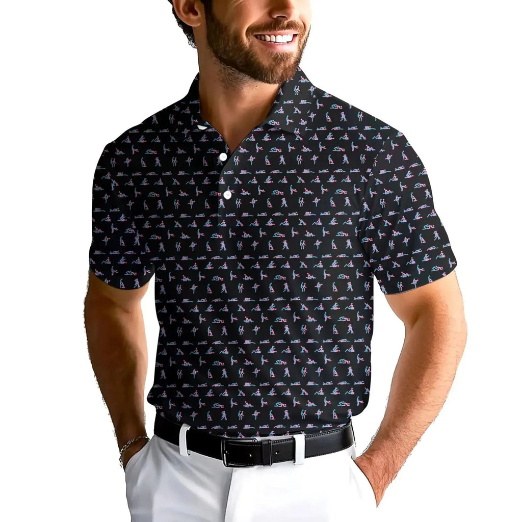 Pasimax Stick Figure S-e-x Ed Polo Shirt — main product shot