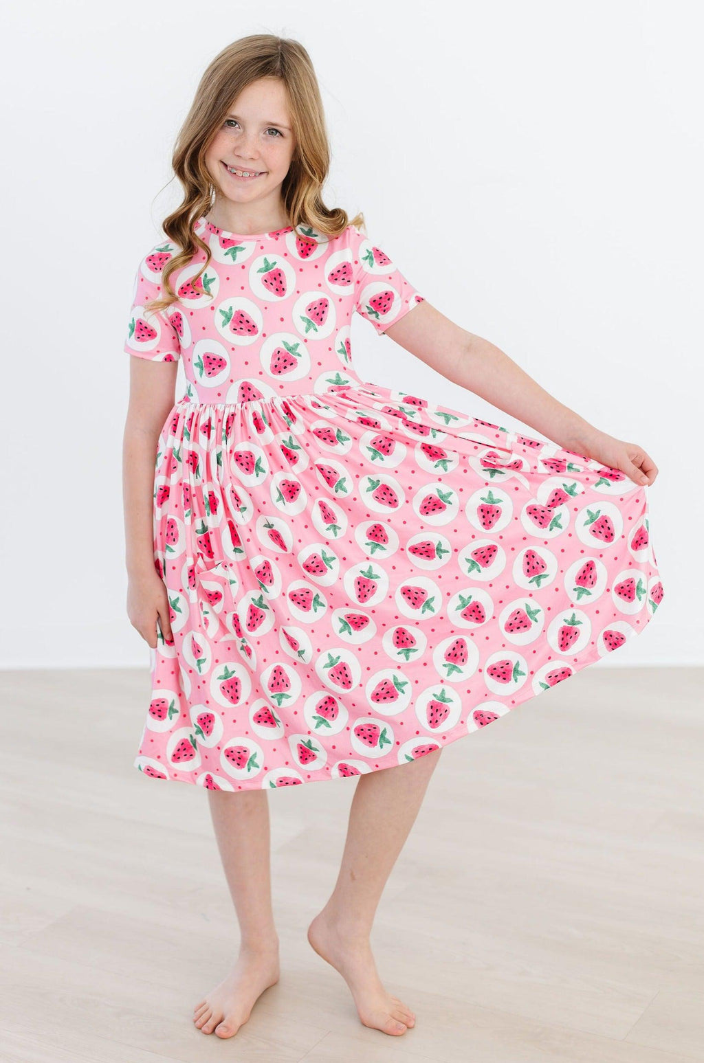 Mila & Rose ® Strawberry Fields S/S Pocket Twirl Dress — side view