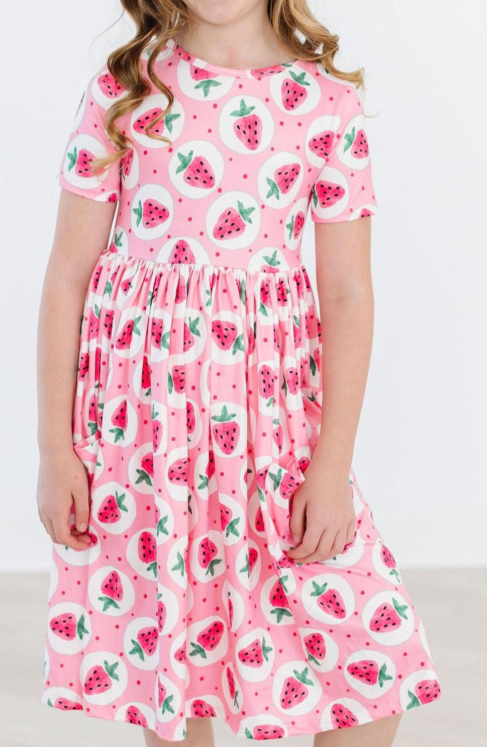 Mila & Rose ® Strawberry Fields S/S Pocket Twirl Dress — main product shot