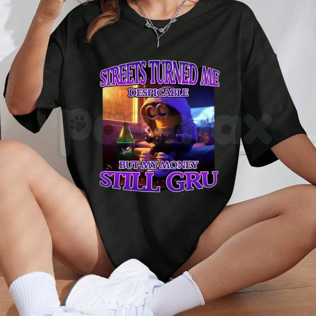 "Streets Made Me Despicable" T-Shirt – Funny Minion Meme Graphic Tee