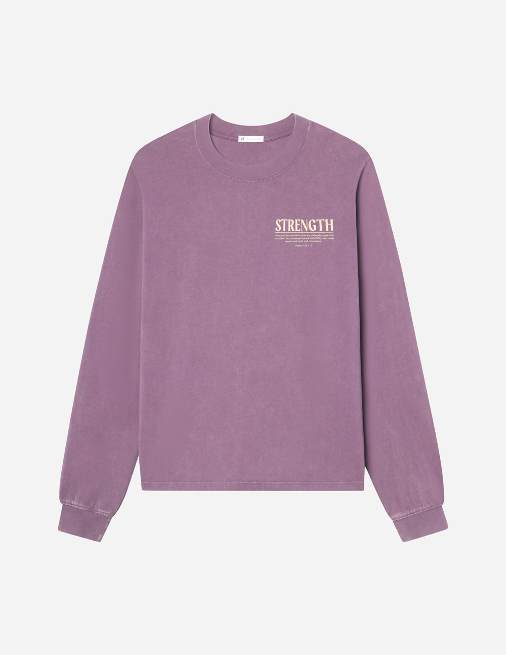 Elevated Faith Strength LS Unisex Tee — side view