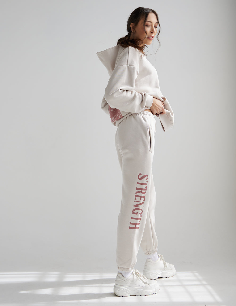 Elevated Faith Strength Unisex Sweatpant — lifestyle worn / used context