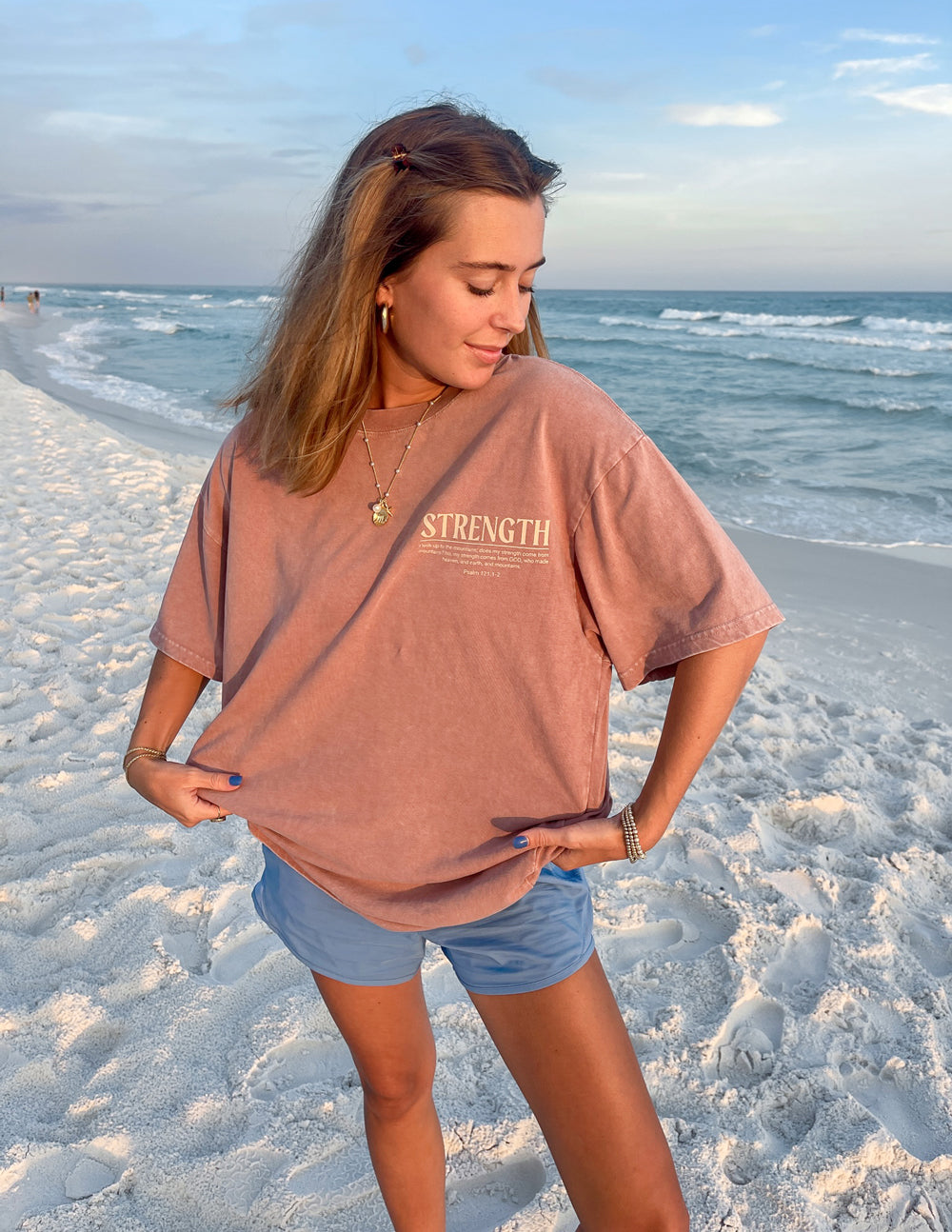 Elevated Faith Strength Unisex Tee — lifestyle context
