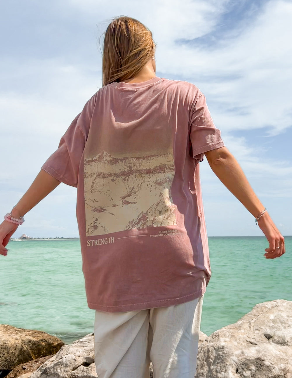 Elevated Faith Strength Unisex Tee — alternative angle