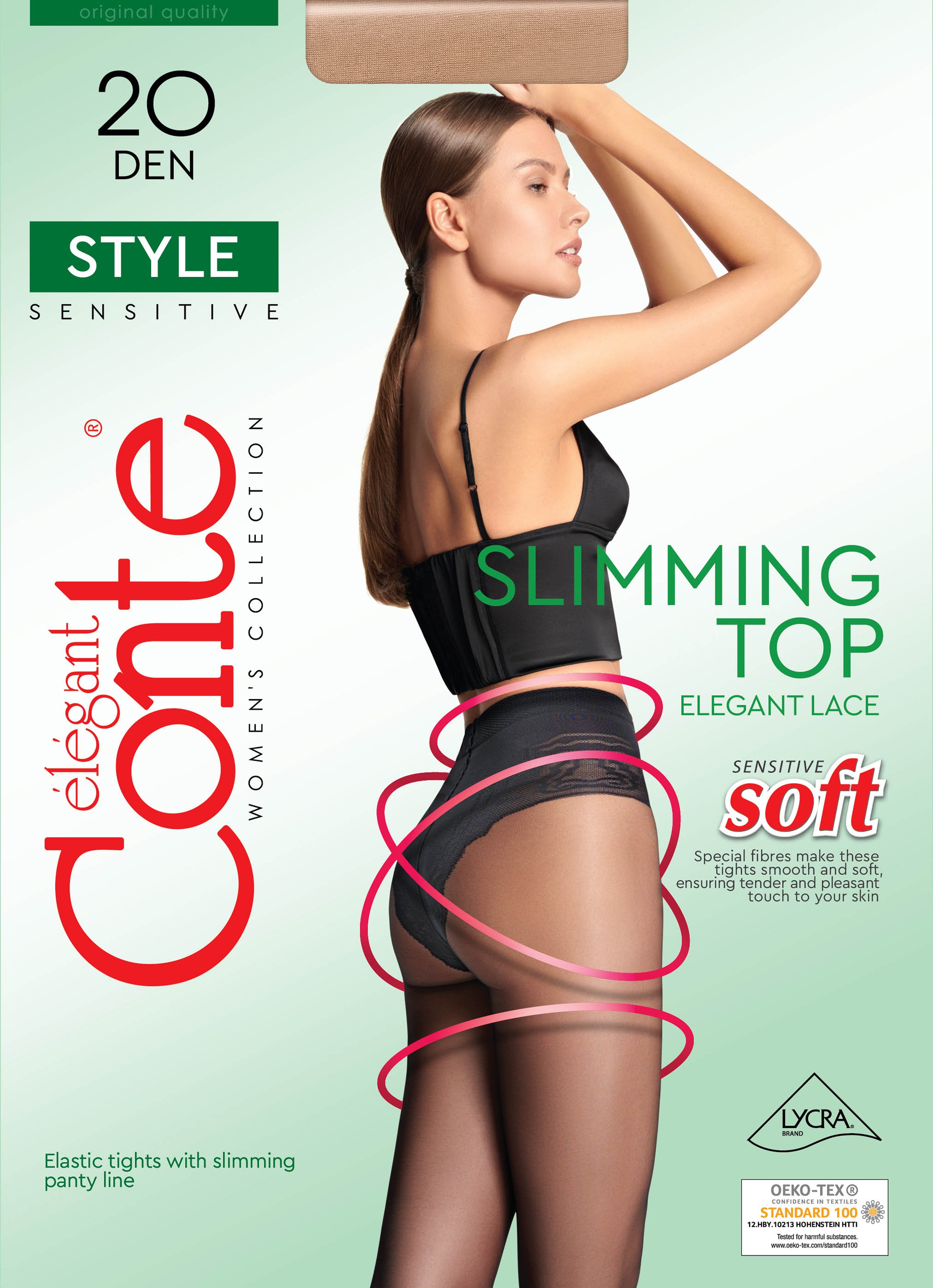 TheRanok.com Tights Conte Style 20 Den - Ajour Control Top — product on model