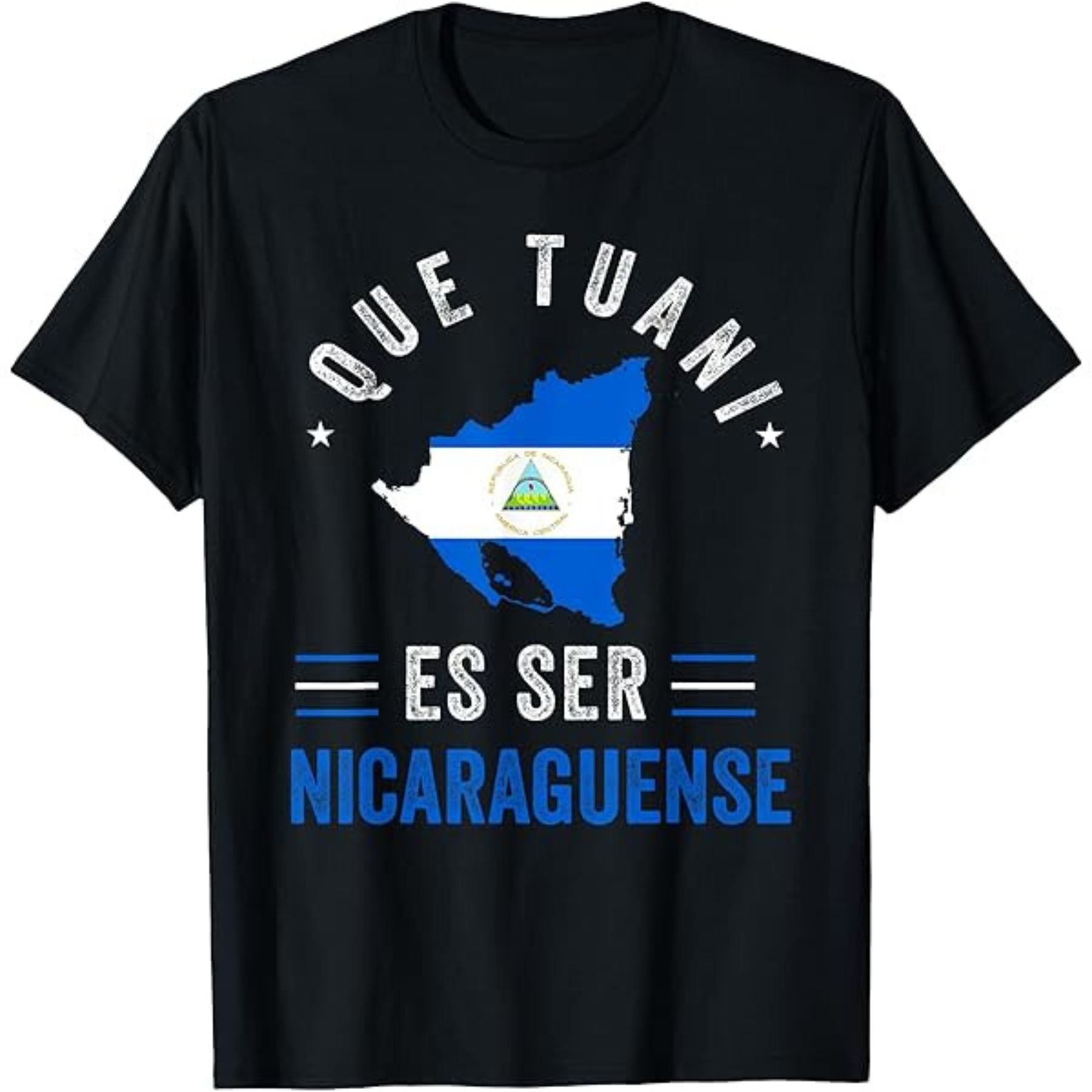 Pasimax Stylish Heritage Nicaragua Flag T-Shirt — main product shot