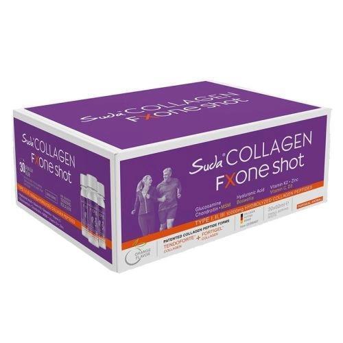 Suda Collagen Fxone Liquid Collagen Supplement Shot - Anti-Aging, Joint Health, 10000mg Hydrolyzed Collagen Peptides per Serving