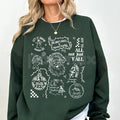 Pasimax Subtle Message Doodle Christmas Liberal Values Sweatshirt | Social Justice Holiday Shirt | Progressive Statement Crew