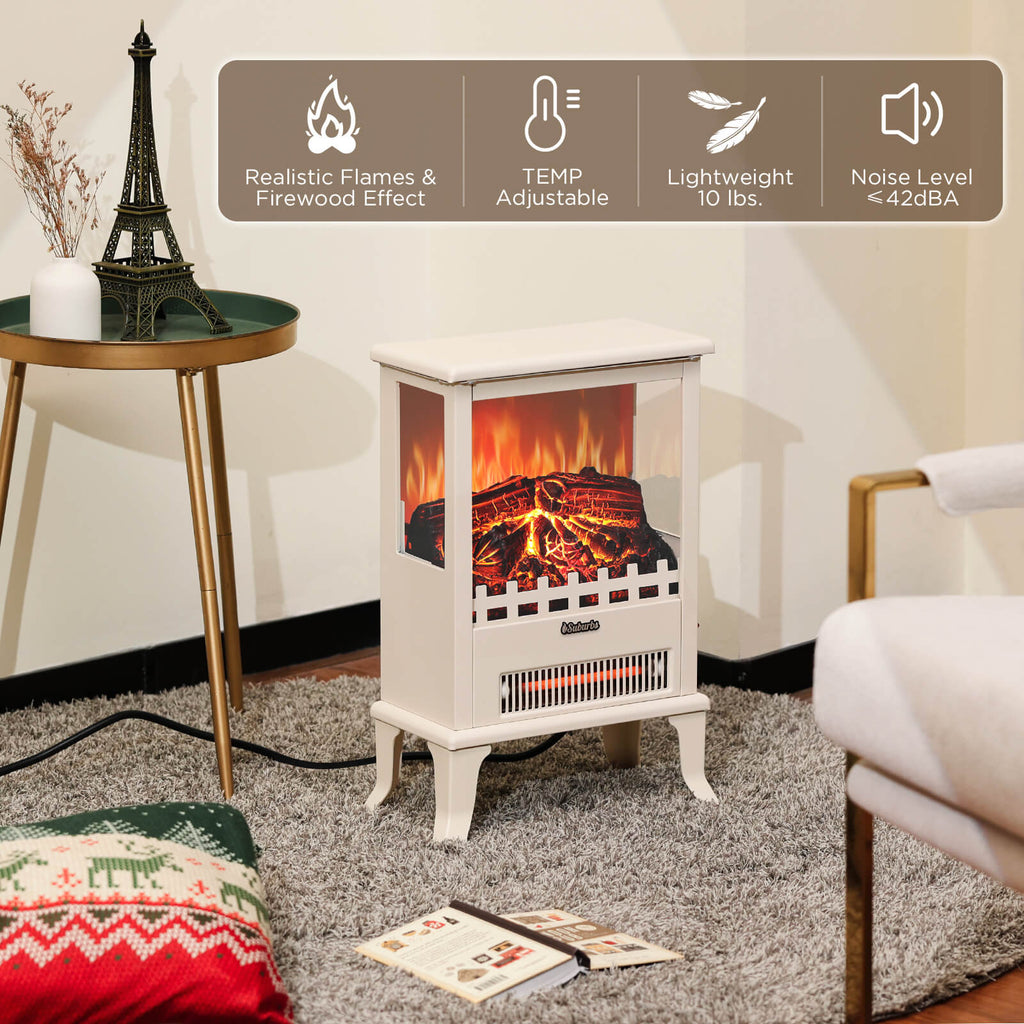 (Open Box) Suburbs TS17Q Electric Fireplace Stove Heater – TURBRO, view 11