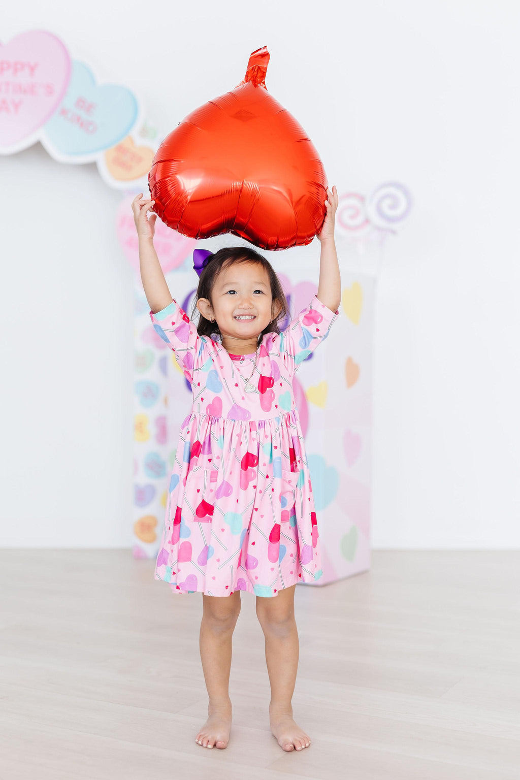 Mila & Rose ® Sucker for You 3/4 Sleeve Pocket Twirl Dress — lifestyle context