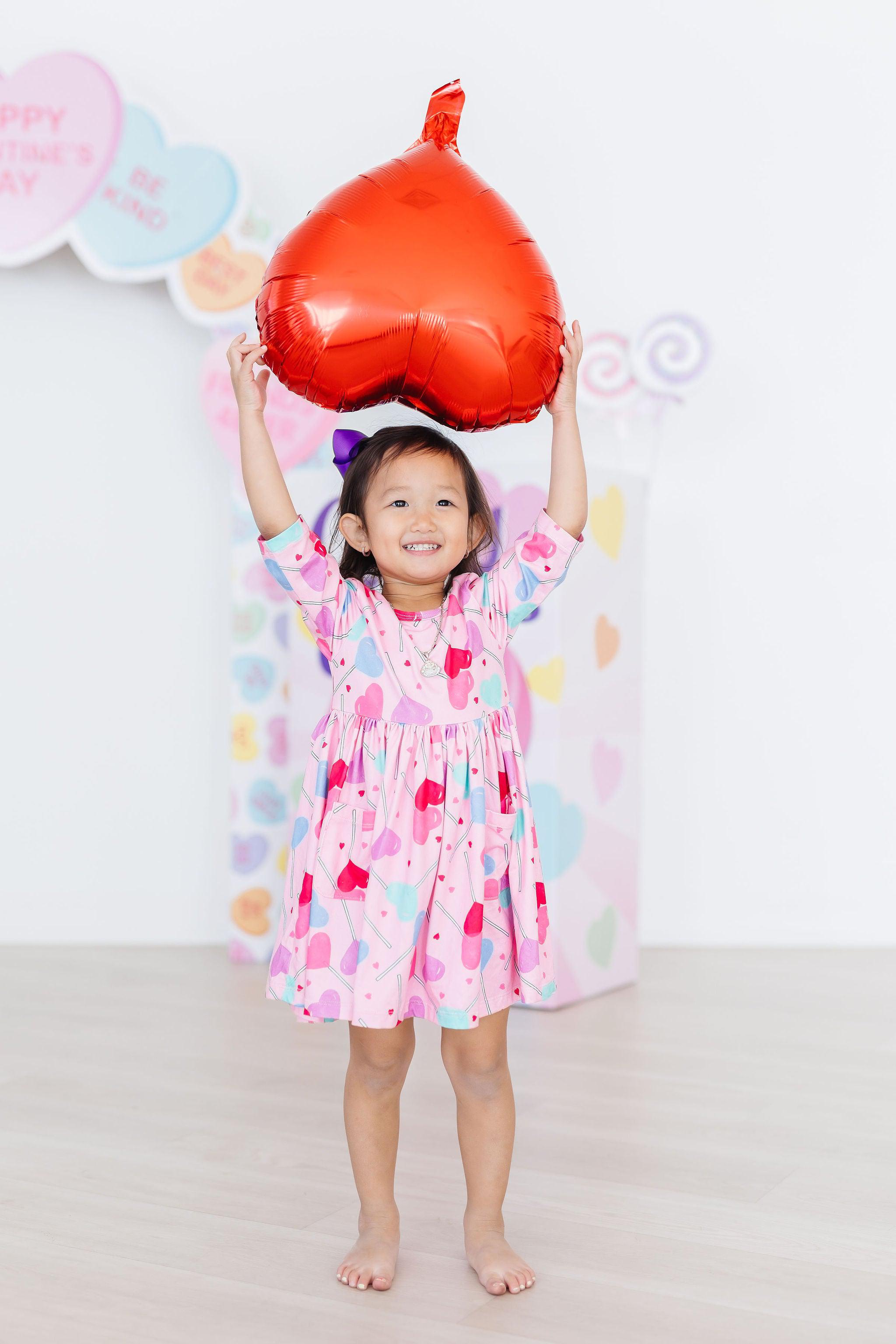 Mila & Rose ® Sucker for You 3/4 Sleeve Pocket Twirl Dress — lifestyle context
