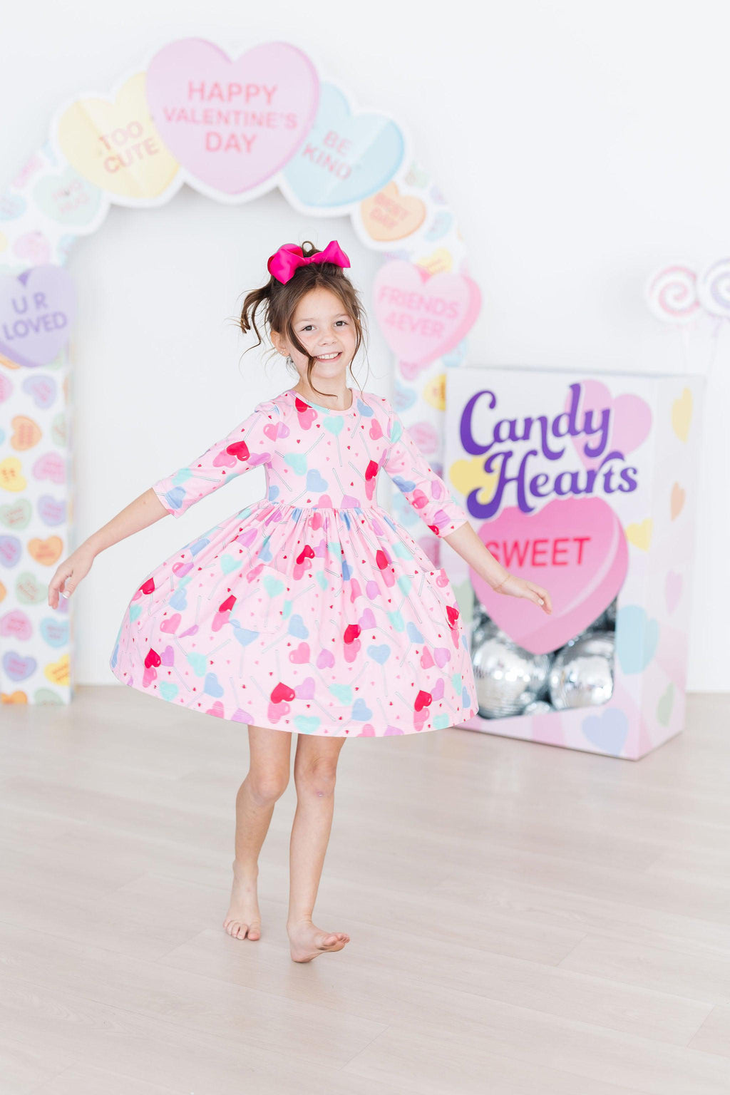 Mila & Rose ® Sucker for You 3/4 Sleeve Pocket Twirl Dress — side view