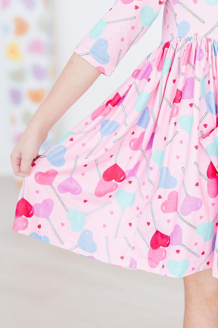 Mila & Rose ® Sucker for You 3/4 Sleeve Pocket Twirl Dress — alternative angle