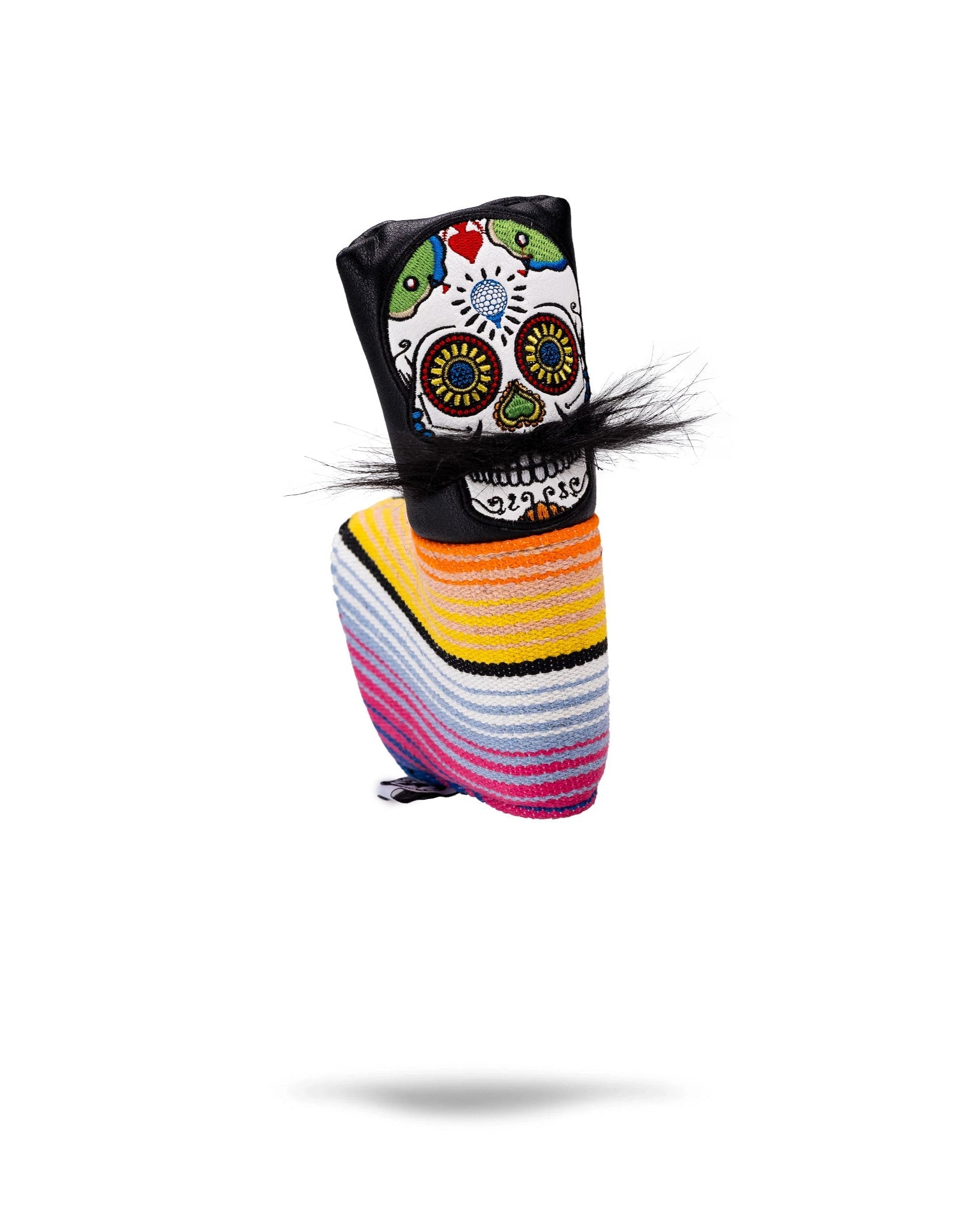 Mustache Sugar Skull - Blade Putter Cover Black – Pins and Aces, view 8