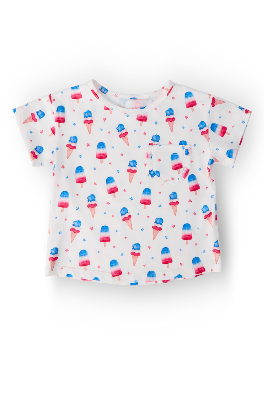 Mila & Rose ® Summer Sweets Ruffle Pocket Tee — main product shot