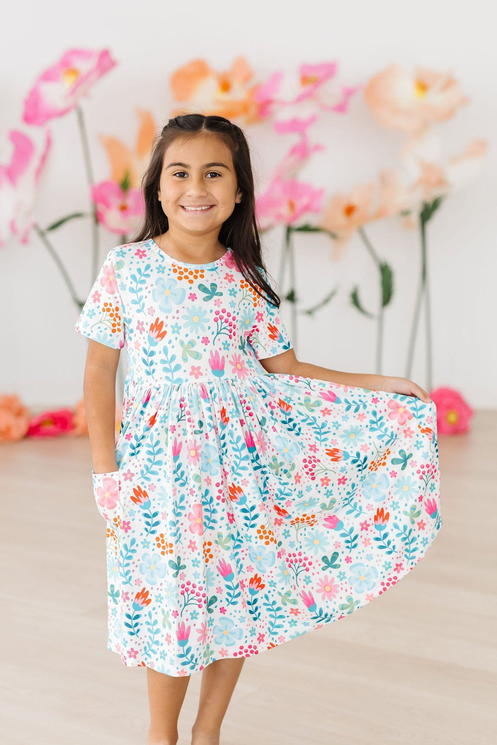 Mila & Rose ® Sunlit Garden S/S Pocket Twirl Dress — lifestyle context