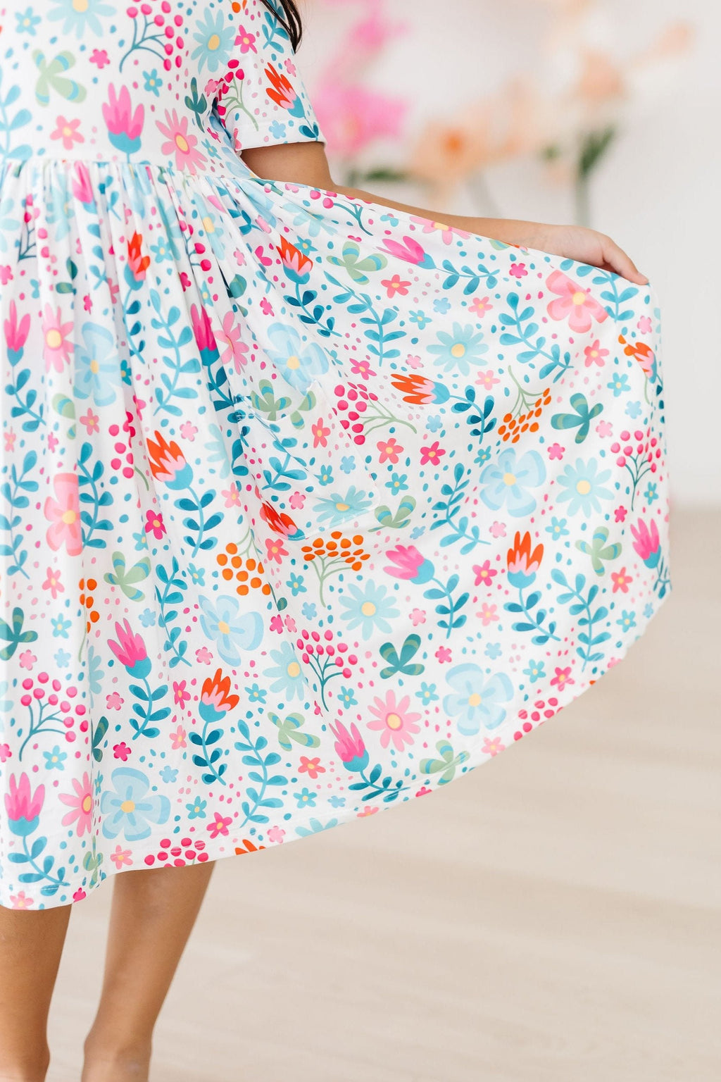 Mila & Rose ® Sunlit Garden S/S Pocket Twirl Dress — side view