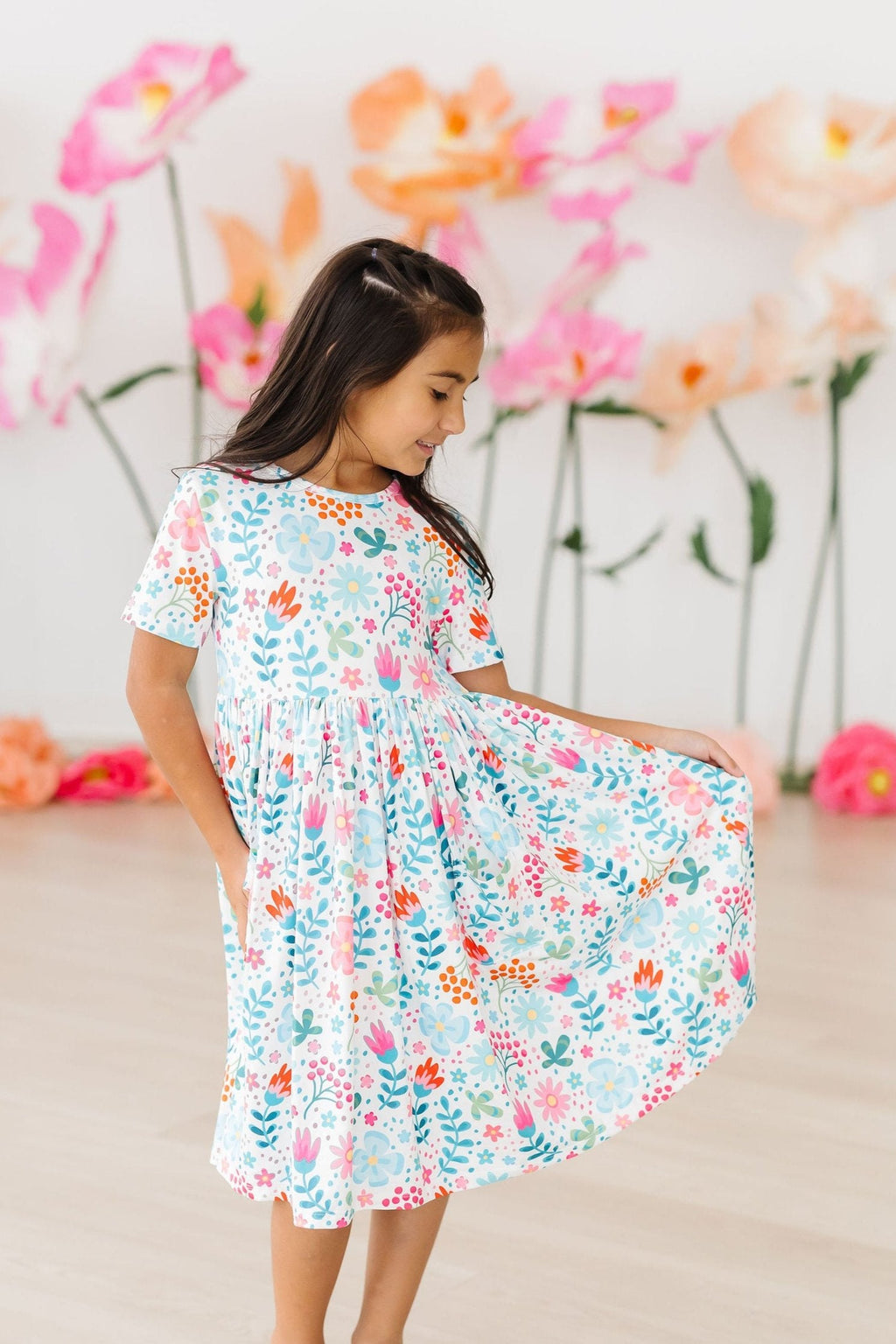 Mila & Rose ® Sunlit Garden S/S Pocket Twirl Dress — main product shot
