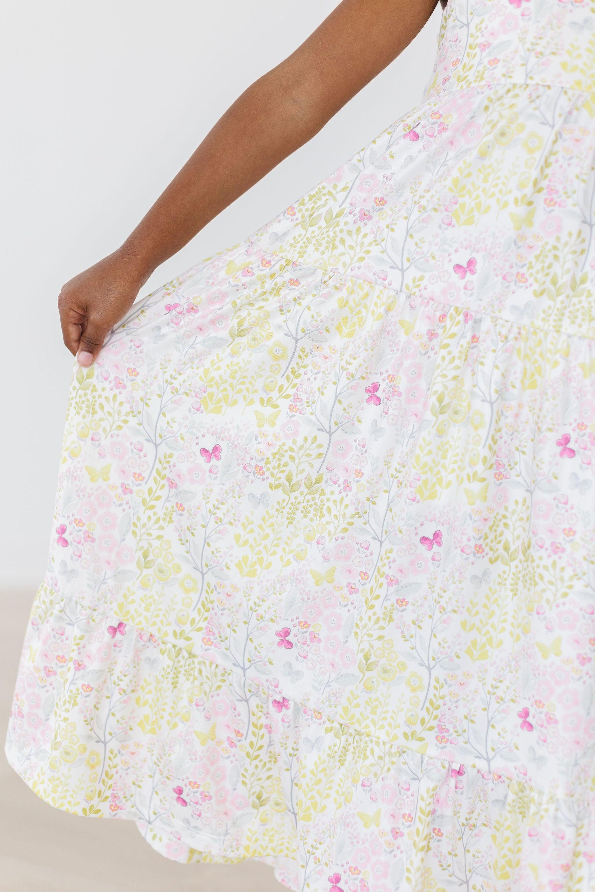 Mila & Rose ® Sunny Days Ruffle Maxi Dress — side view