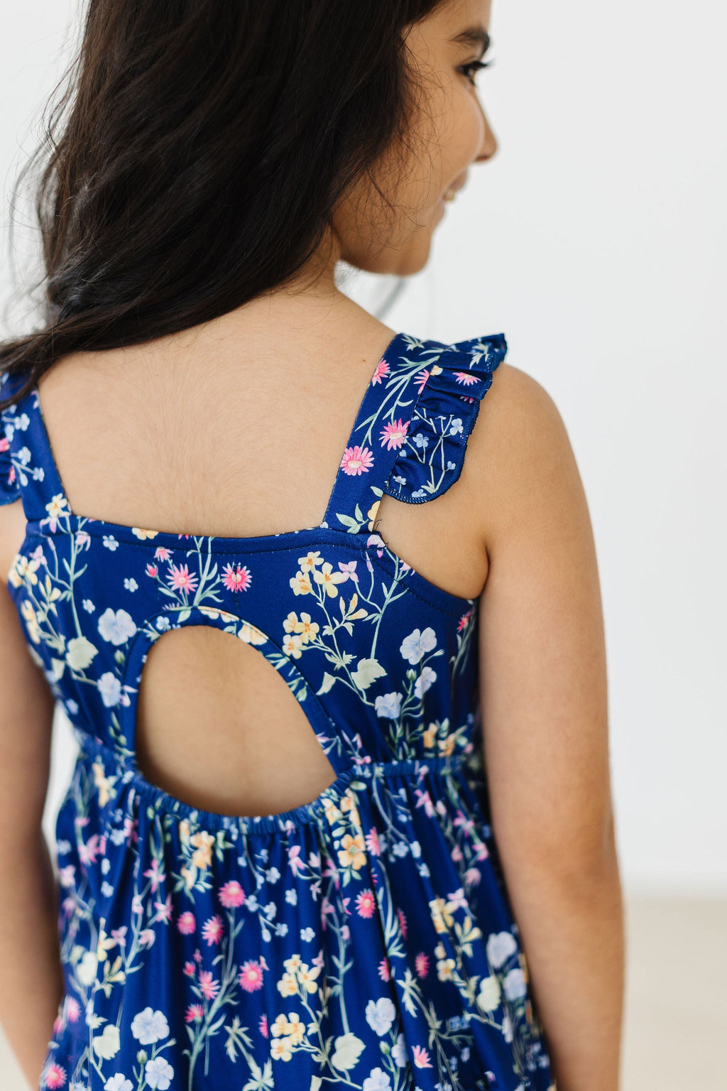 Mila & Rose ® Sunny Meadow Ruffle Maxi Dress — detail close-up
