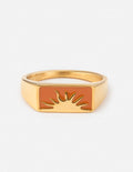 Elevated Faith Sunrise Rectangular Signet Ring — main product shot