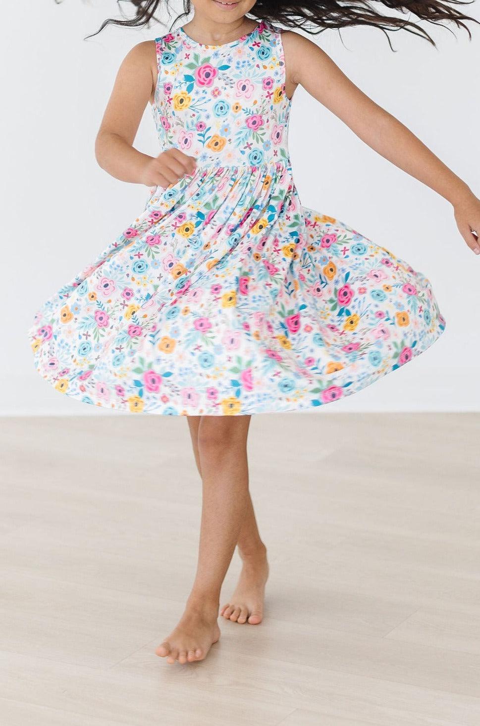 Mila & Rose ® SALE Sunshine Blooms Tank Twirl Dress — side view