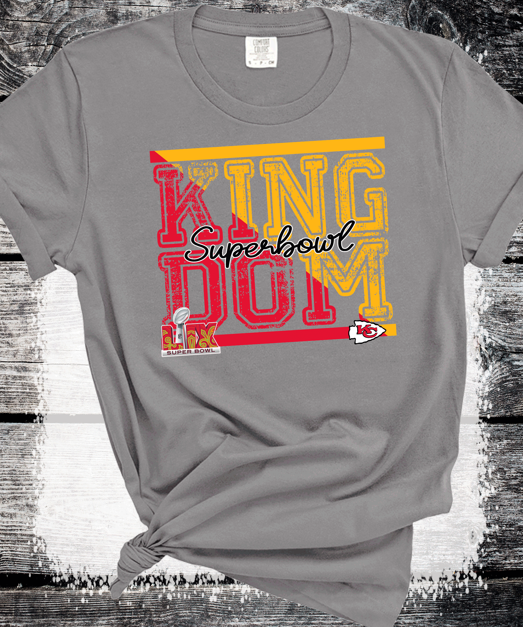 A Blessed Texas Mess Boutique Super Bowl KINGDOM Kansas City Football Chiefs T-Shirt, KC Football Tee, Game… — dtf / graphic shirts category context