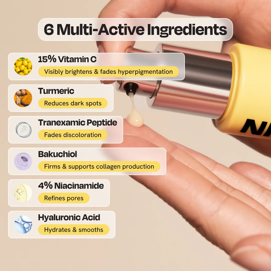 Gleamin Superactive Serum — 15% Vitamin C daily brightening serum