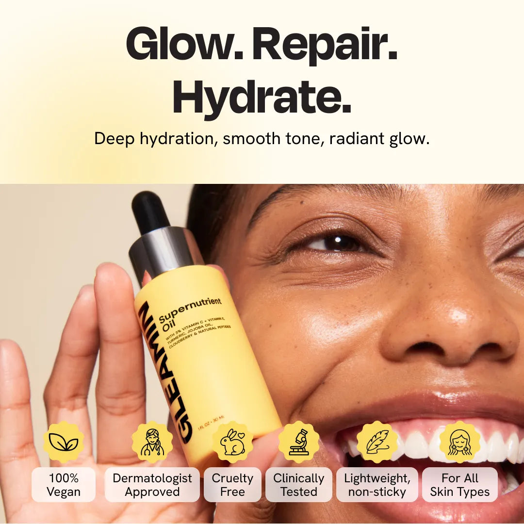 Gleamin Supernutrient Oil — lightweight brightening facial oil