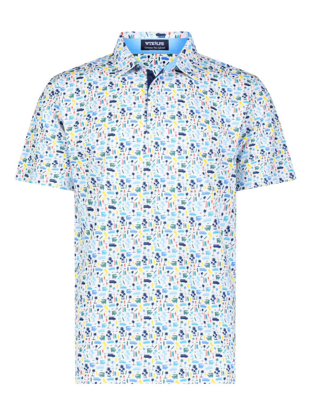 White Water Life Surfs up Polo — main product shot