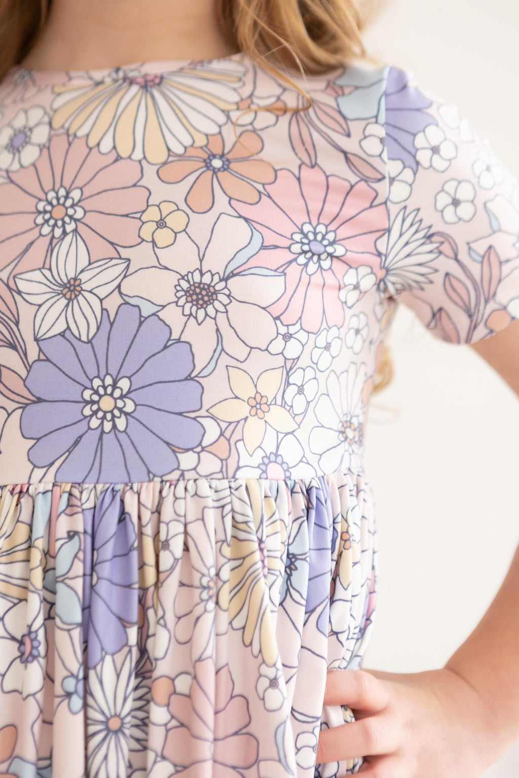 Mila & Rose ® Sweet Escape Floral S/S Pocket Twirl Dress — detail close-up